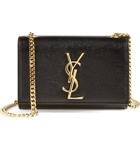 black ysl mini crossbody bag gold chain|Saint Laurent Small Kate Chain Crossbody Bag .